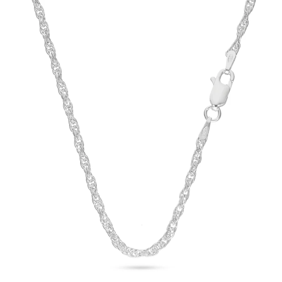 C263W- CADENA DE PLATA 925 TOURBILLON GRUESA 40CM