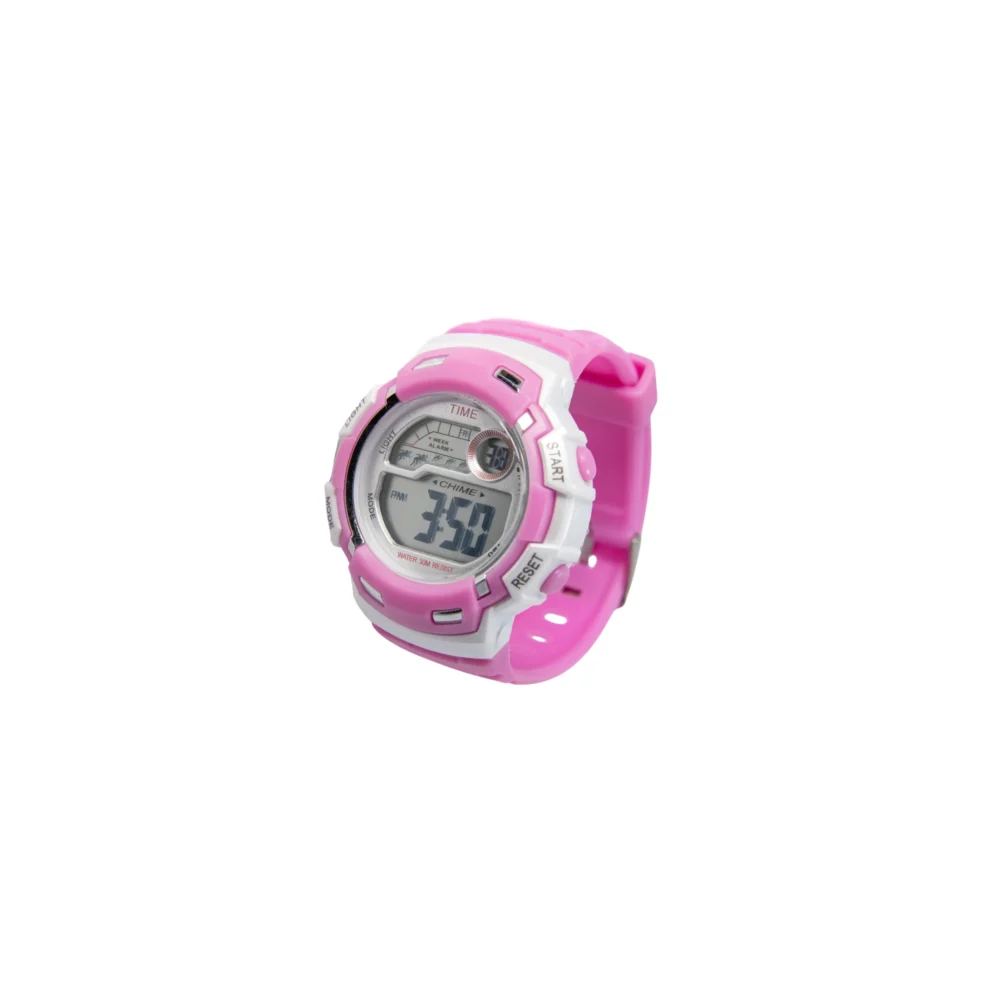 RELOJ AIWA MAGENTA CON DETALLES BLANCOS Y GRISES-RE655X