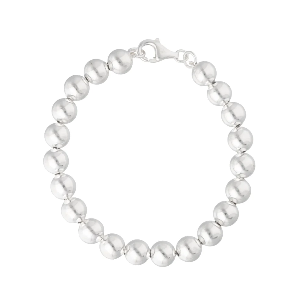PULSERA BOLITAS GRANDES LISA PLATA 925