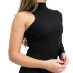 MORL03- VESTIDO DE MORLEY CON CUELLO, UNA SOLA MANGA- TALLE UNICO - Imagen 3