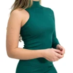 MORL03- VESTIDO DE MORLEY CON CUELLO, UNA SOLA MANGA- TALLE UNICO - Imagen 5