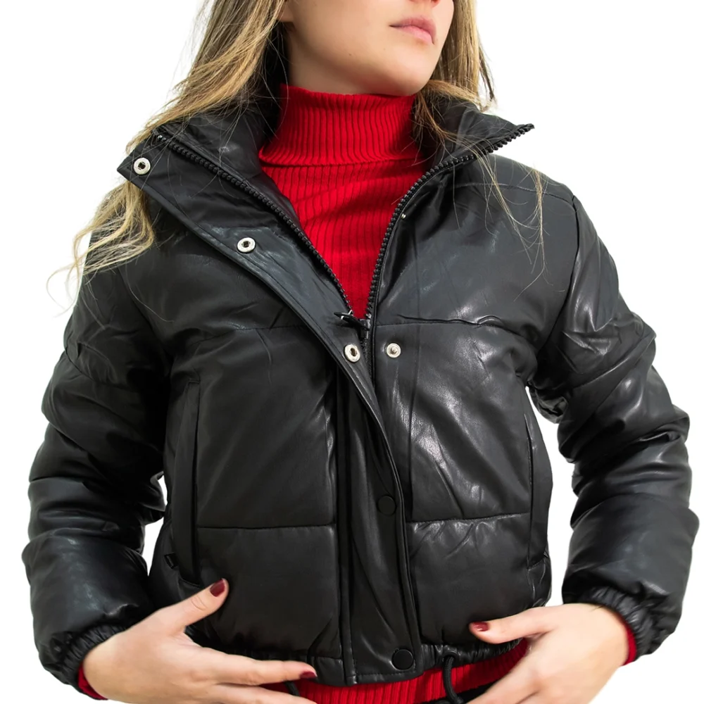 CAM03- CAMPERA INFLABLE NEGRA CORTA - Imagen 3
