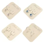COMB87- KIT DE 4 AROS ARGOLLAS CON DIJE DE PLATA 925 PREARMADOS (foto ilustrativa) - Imagen 2