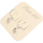 COMB87- KIT DE 4 AROS ARGOLLAS CON DIJE DE PLATA 925 PREARMADOS (foto ilustrativa) - Imagen 4
