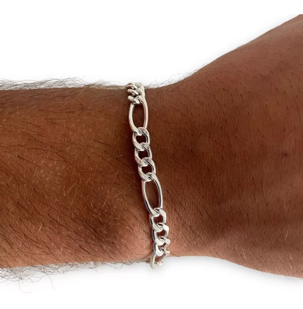 PULN019- PULSERA LISA PLATA 925 ITALIANA HOMBRE