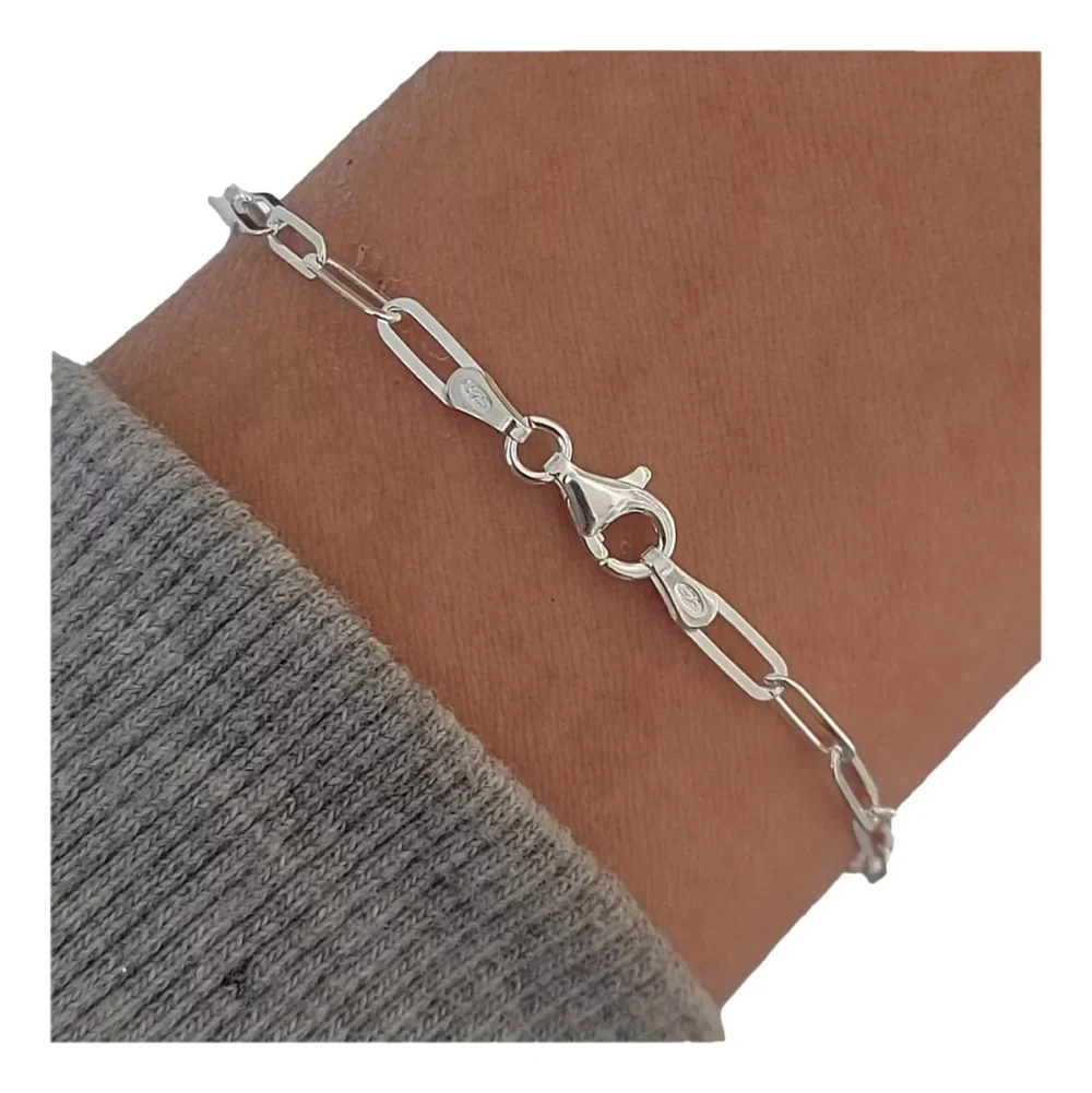 PULN022- PULSERA LISA PLATA 925 ITALIANA - Imagen 2