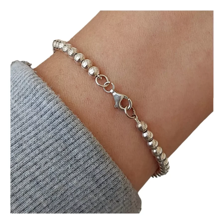 PULN32- PULSERA LISA PLATA 925 ITALIANA - Imagen 2