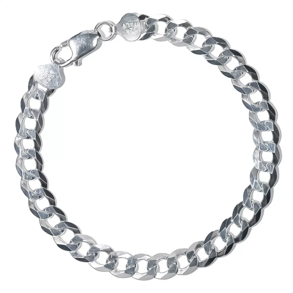 PULN04- PULSERA LISA PLATA 925 ITALIANA