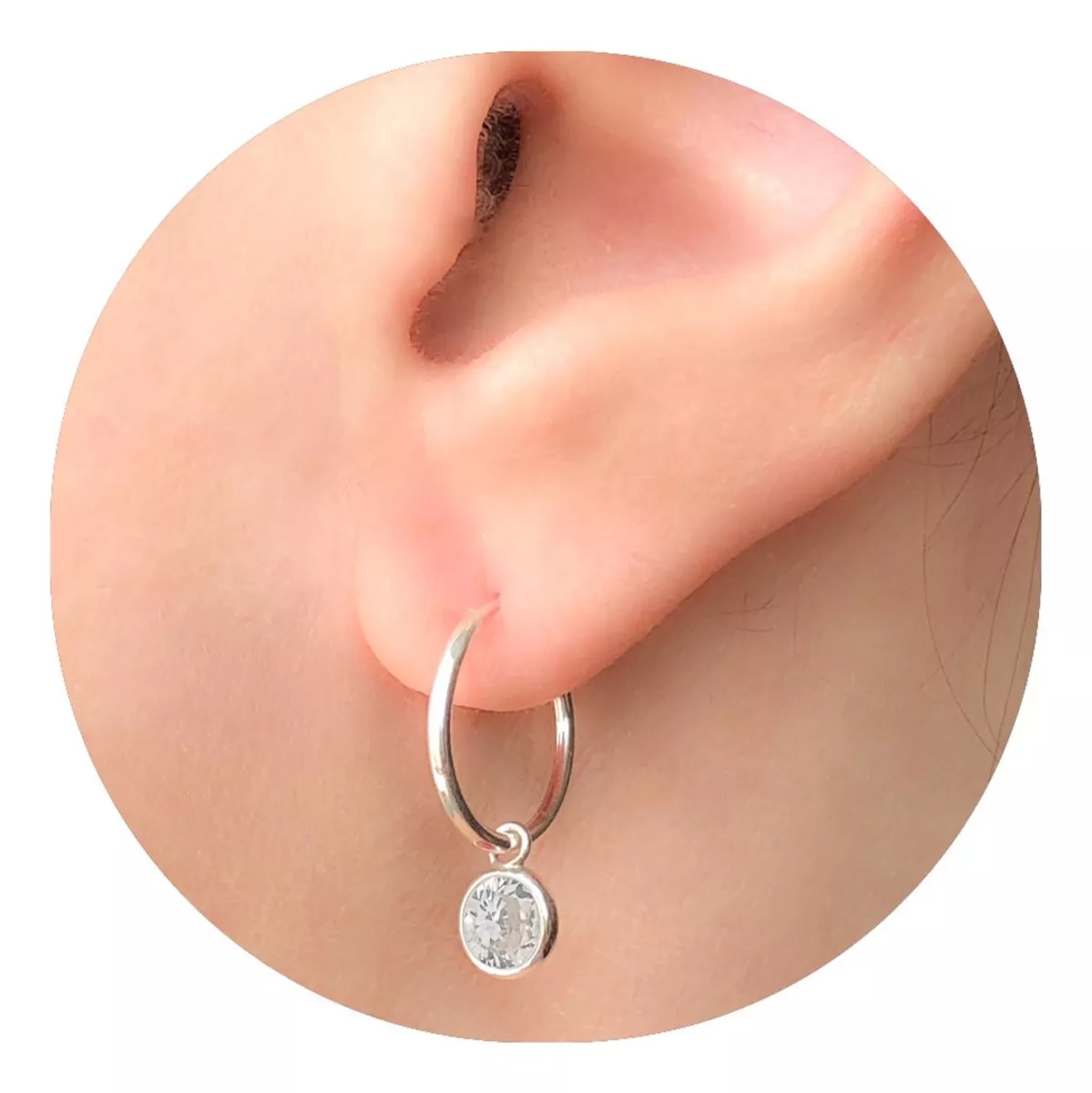 ARNC05- AROS ARGOLLA CON CUBIC COLGANTE PLATA 925