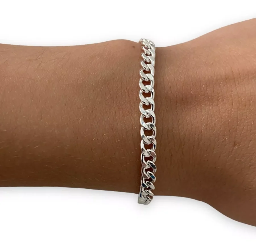 PULN11- PULSERA LISA PLATA 925 ITALIANA
