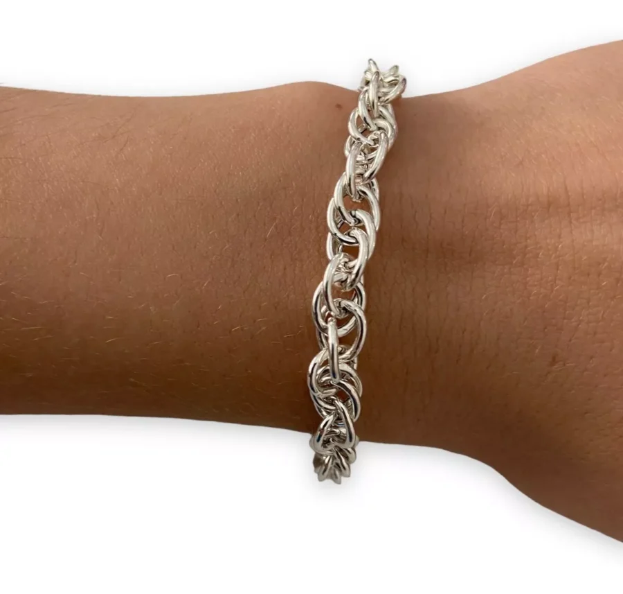 PULN017- PULSERA LISA GRUESA PLATA ROLO TOURBILLON 2 NACIONAL