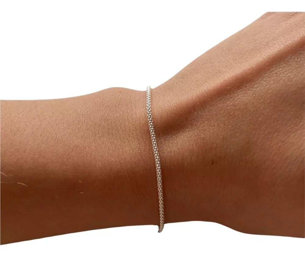 PULN07- PULSERA LISA PLATA 925 ITALIANA - Imagen 3