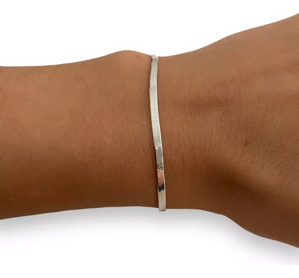 PULN06- PULSERA LISA PLATA 925 ITALIANA