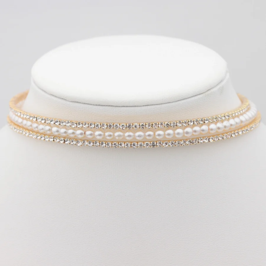 CHOKER ACERO DORADO