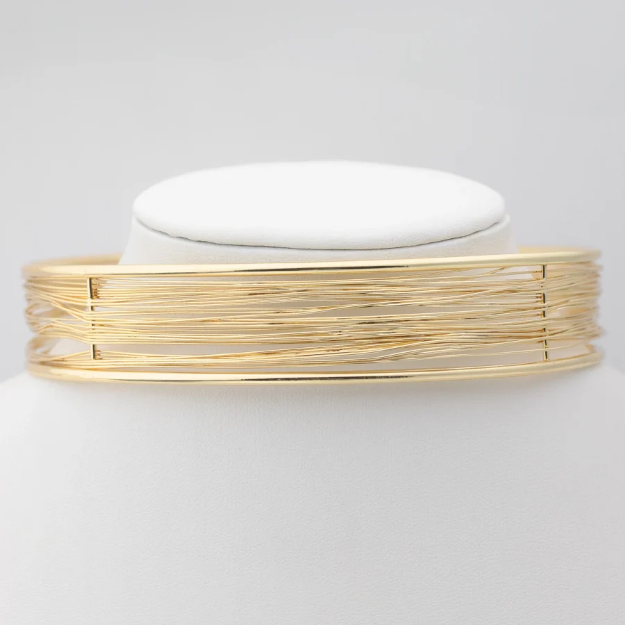 CHOKER ACERO DORADO