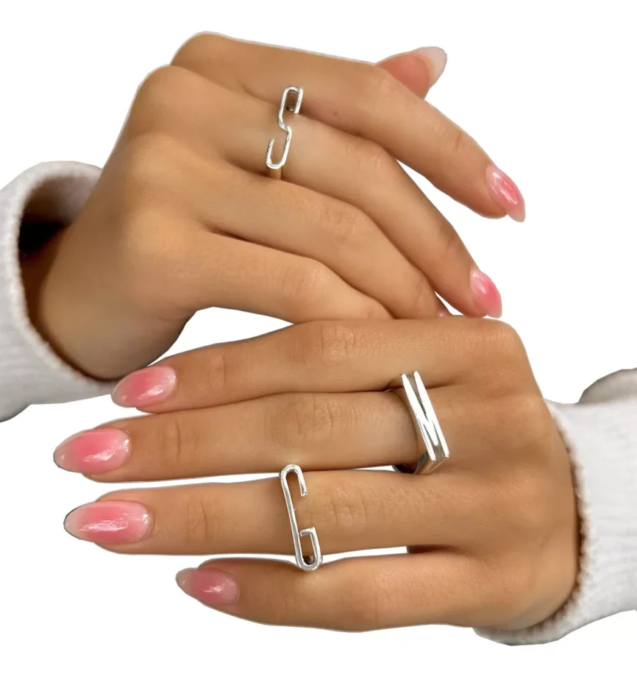 ANILLO DE PLATA 925 1 INICIAL - JOPE10x
