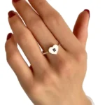 ANILLO DE PLATA 925 CORAZON C/ 1 INICIAL - JOPE11x