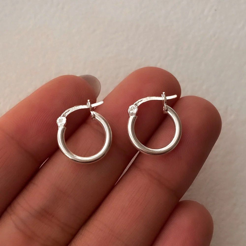 AROS ARGOLLAS 1,5 CM PLATA 925 CLASICAS LISA- ARL30057 - Imagen 2