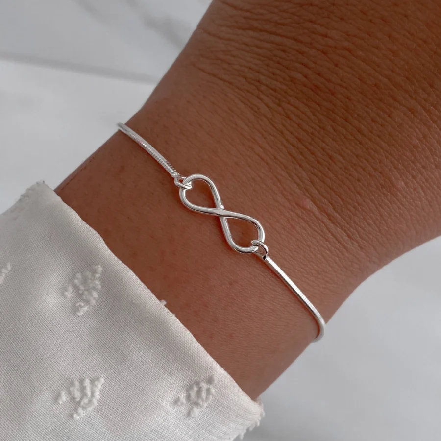 PULE908- PULSERA ITALIANA COLA DE RATA CON INFINITO PLATA 925