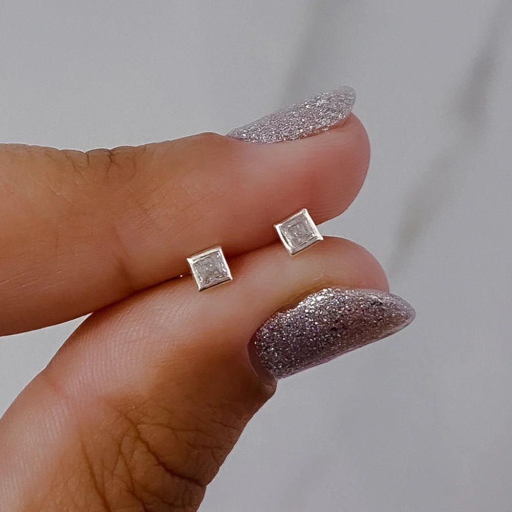 AR61E- AROS PASANTES DE PLATA 925 CUBIC CUADRADO