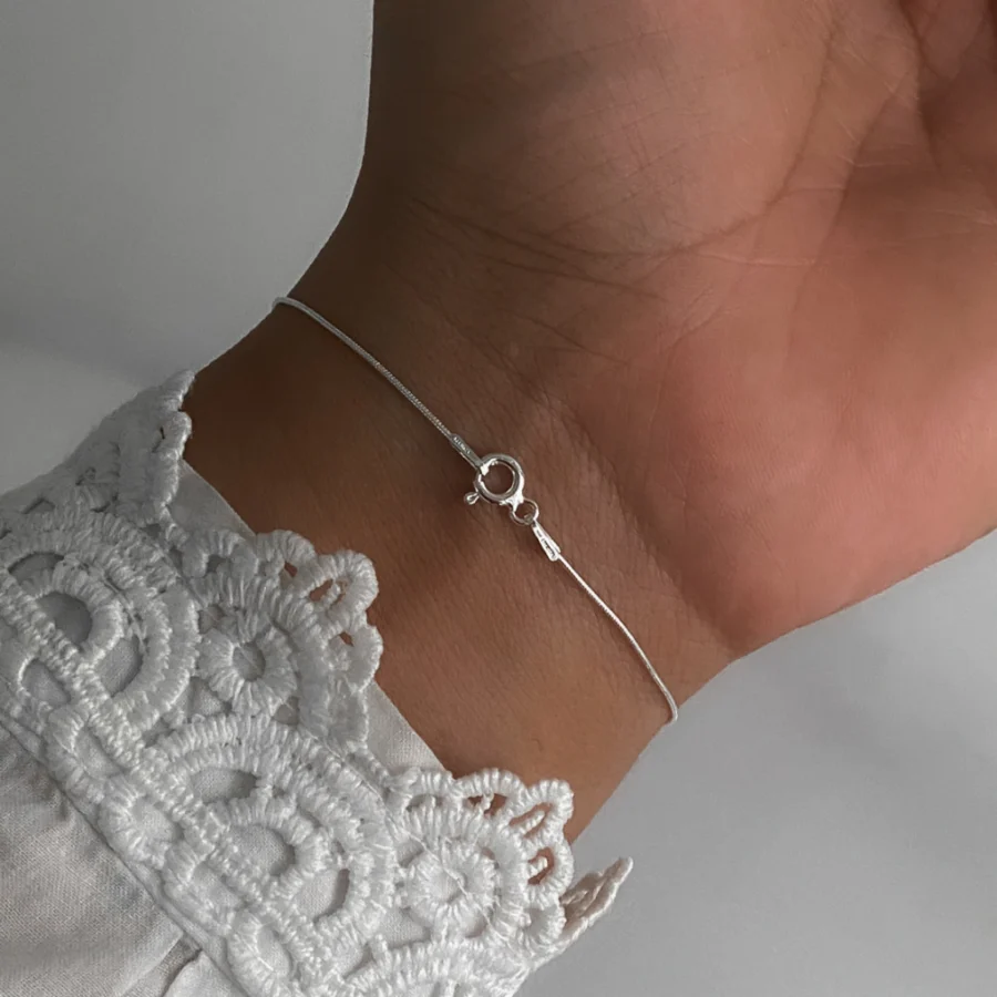PULE905- PULSERA ITALIANA COLITA DE RATA PLATA 925 - Imagen 2