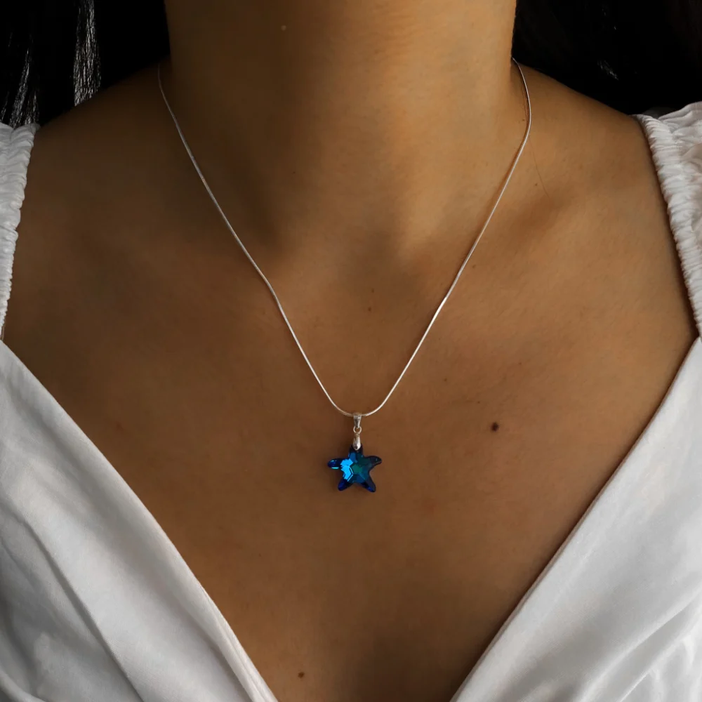 C42001 - CADENA DE PLATA 925 VENECIANA CLASICA CON DIJE CRISTAL SWAROVSKI - Imagen 2