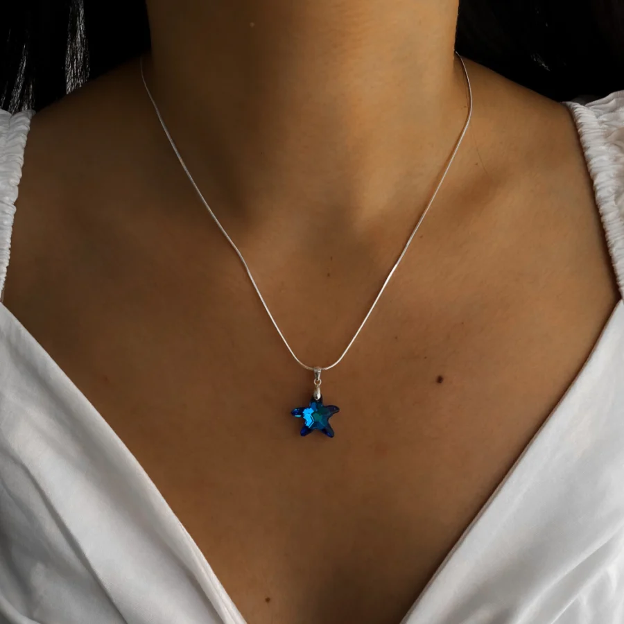 C42001 - CADENA DE PLATA 925 VENECIANA CLASICA CON DIJE CRISTAL SWAROVSKI - Imagen 2