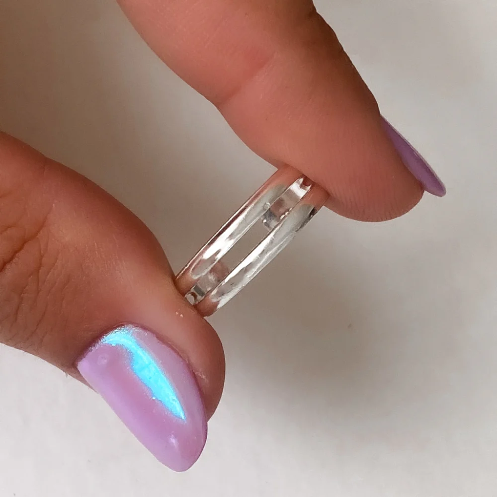 AN10091- ANILLO LISO CON FORMA PLATA 925 (MEDIDA ESTANDAR) - Imagen 2