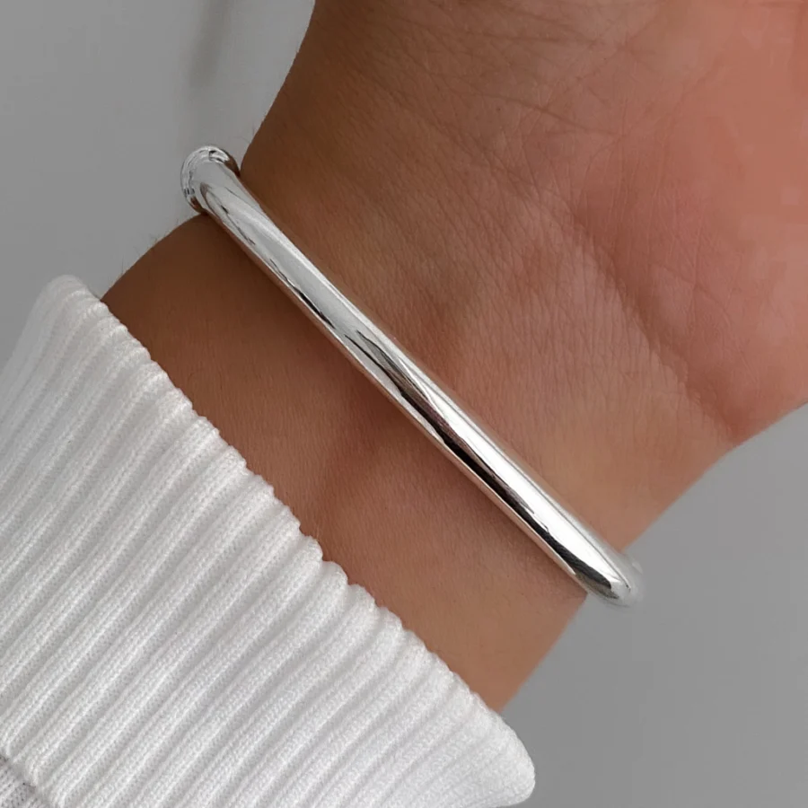 PULE900- PULSERA ESCLAVA INFLADA PLATA 925 - Imagen 3