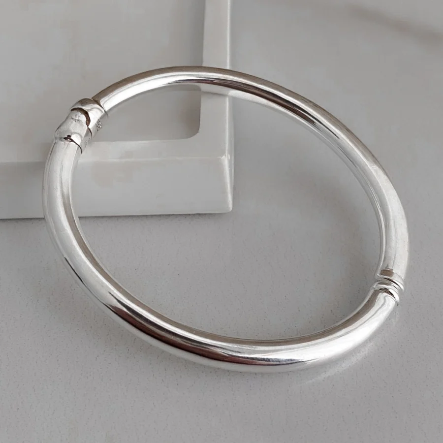 PULE900- PULSERA ESCLAVA INFLADA PLATA 925 - Imagen 2