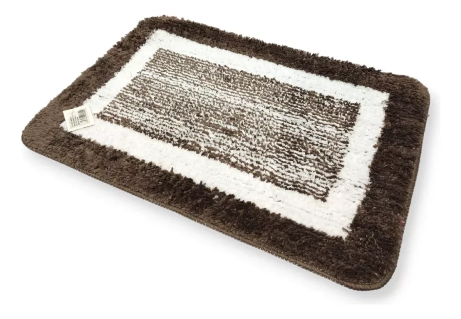 ALFOMBRA MARRON PELUCHE FELPUDO ANTIDESLIZANTE LIVING, BAÑO, HOGAR - ALF003
