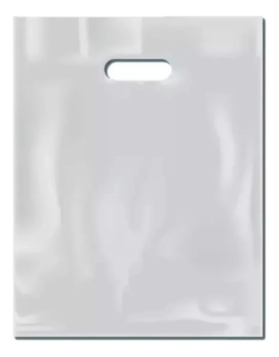 BOLSAS RIÑON BLANCO CON MANIJA 15X20CM POR 25 UNIDADES- LIBR19