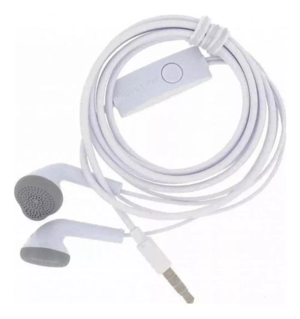 AURICULAR MANOS LIBRES CON MICROFONO Y CABLE GENERICO BLANCO- AUR06