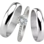 ALIANZAS 5MM PLATA 925 Y ANILLO SOLITARIO COMPROMISO + ESTUCHE REGALO- AP15D9