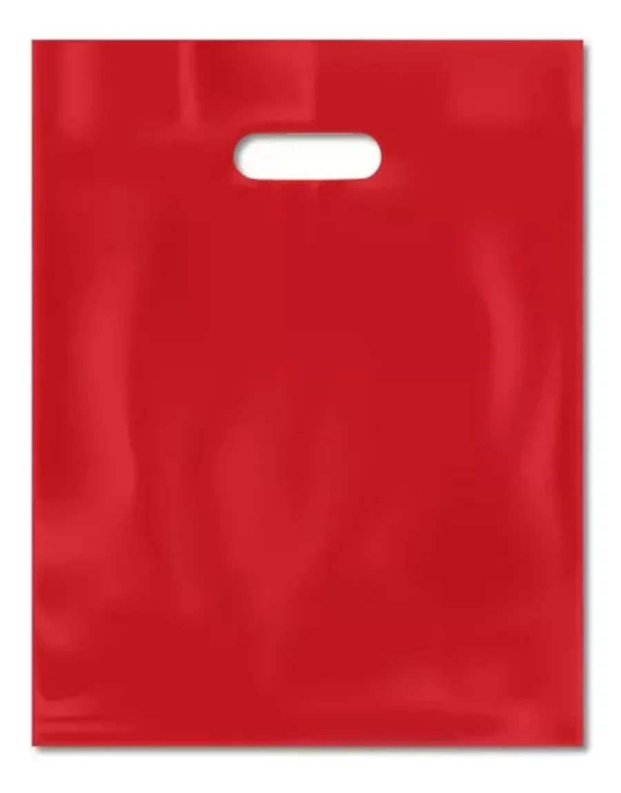BOLSAS RIÑON ROJO CON MANIJA 15X20CM POR 25 UNIDADES- LIBR22