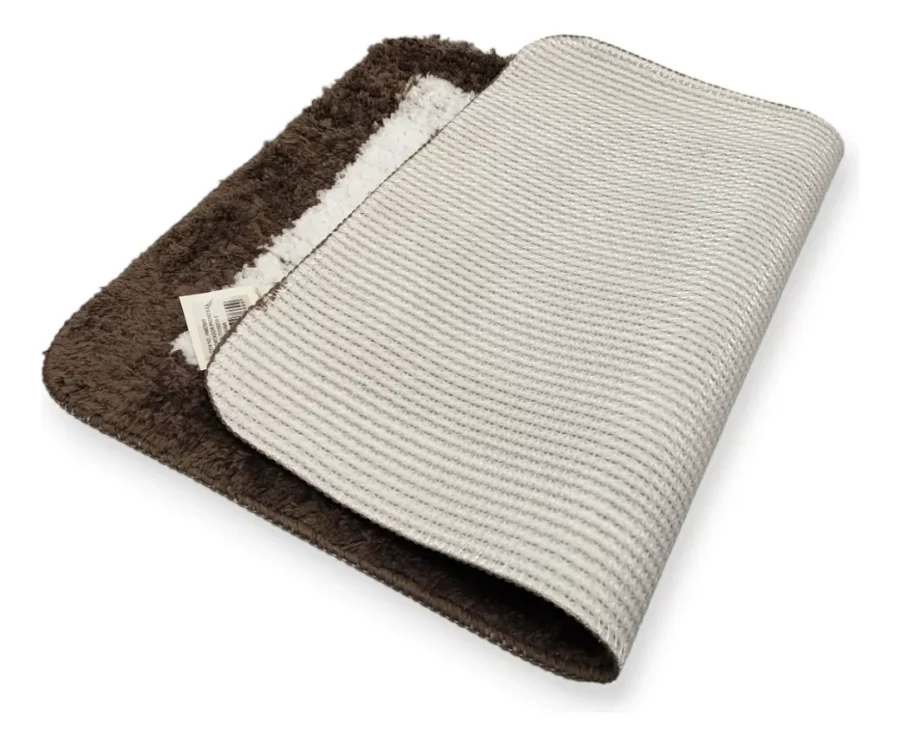 ALFOMBRA MARRON PELUCHE FELPUDO ANTIDESLIZANTE LIVING, BAÑO, HOGAR - ALF003 - Imagen 2