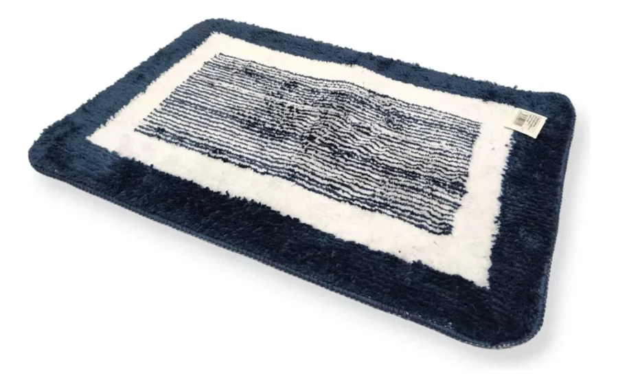 ALFOMBRA AZUL PELUCHE FELPUDO ANTIDESLIZANTE LIVING, BAÑO, HOGAR - ALF001