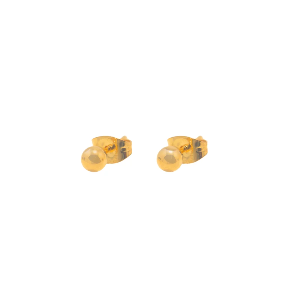 AROS PASANTES MINI BOLITA DE ACERO DORADO-ACEA51