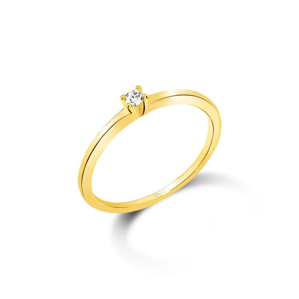 OR45- ANILLO COMPROMISO SOLITARIO CINTILLO CON CUBIC CENTRAL ORO 18K