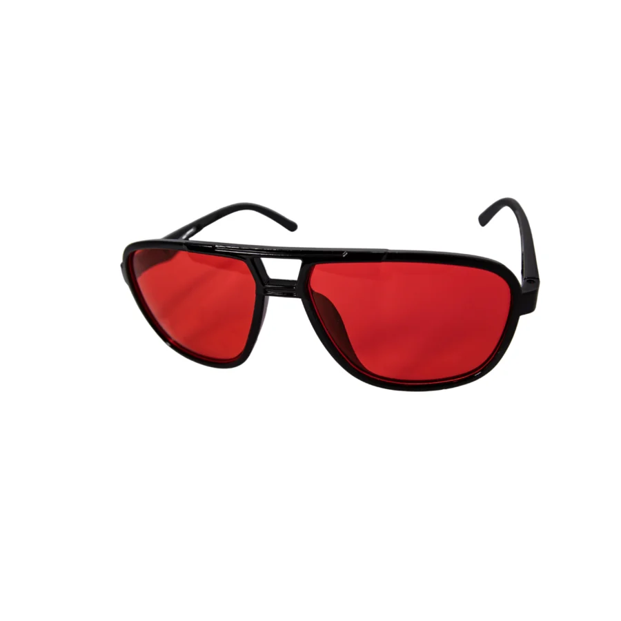 LEN217- LENTES DE SOL CON PROTECCION UV NEGRO CON ROJO