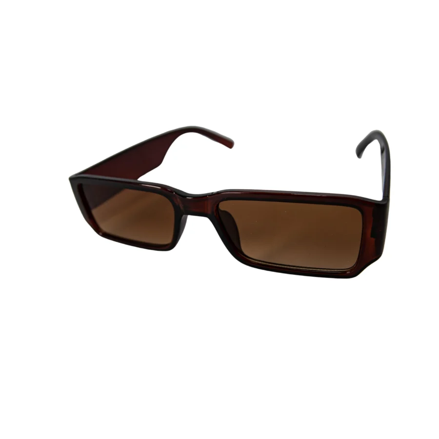 LEN218- LENTES DE SOL CON PROTECCION UV MARRONES RECTANGULARES
