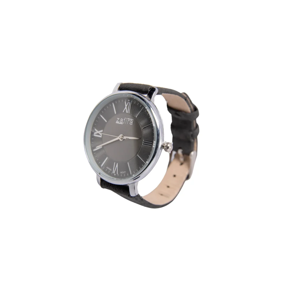 RE0124 - RELOJ ZAFIRA NEGRO CON MALLA NEGRA