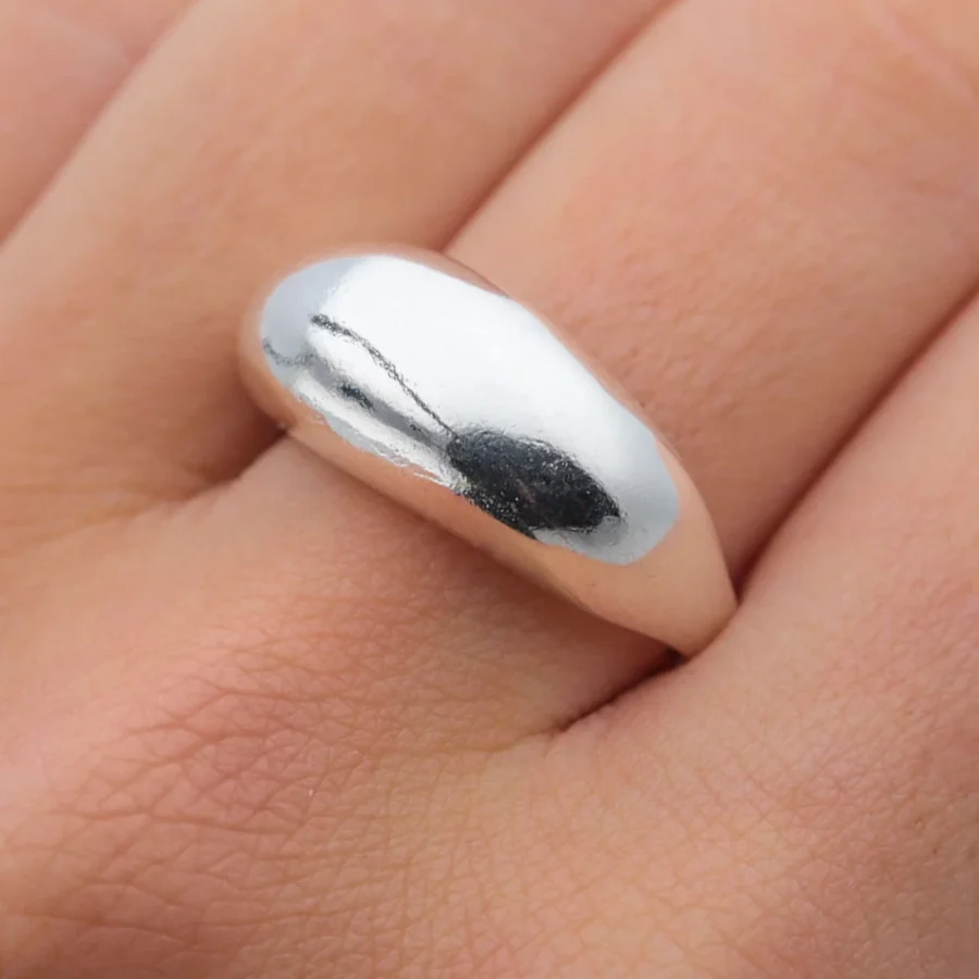 ANX100113- ANILLO LISO PLATA 925 (MEDIDA ESTANDAR) - Imagen 2