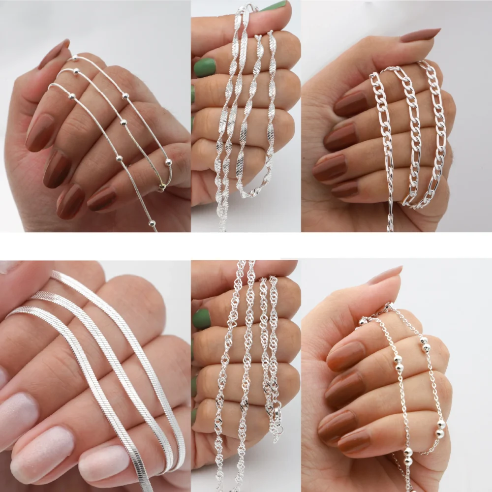 COMB338- KIT 6 CADENAS DE ACERO BLANCO( IMAGEN ILUSTRATIVA, PRODUCTOS SIN ELECCION SURTIDOS)
