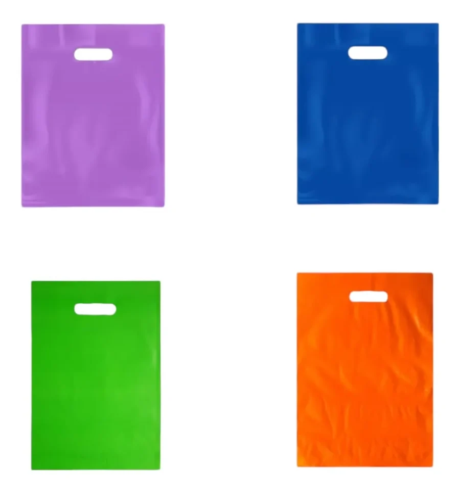 PACK BOLSAS RIÑON CON MANIJA 15X25 4 COLORES SURTIDOS POR 100 UNIDADES- BOLSX003