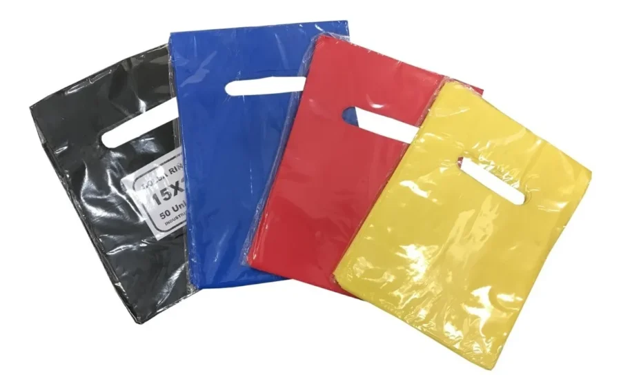PACK BOLSAS RIÑON CON MANIJA 15X25 4 COLORES SURTIDOS POR 100 UNIDADES- BOLSX003 - Imagen 2