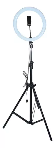 AROS DE LUZ 26CM BLANCO CON TRIPODE 2.1 MTS  -ILUM009 - Imagen 3
