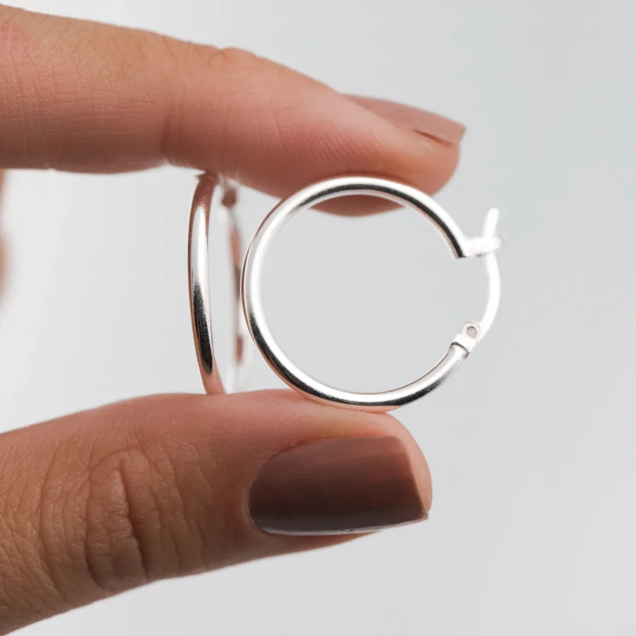 AROS ARGOLLAS 1,5 CM PLATA 925 CLASICAS LISA- ARL300102