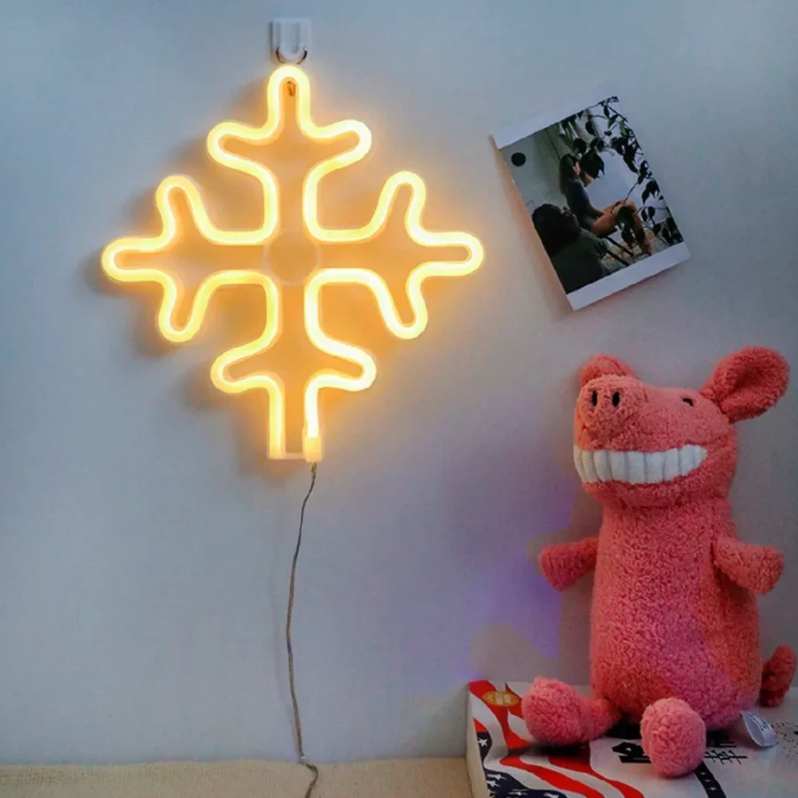 CARTEL LED NEON CHICO PUNTAS COPO DE NIEVE ( C )  - SMAR094 - Imagen 2