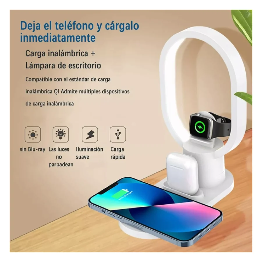LAMPARA DE MESA CARGA INALAMBRICO 4 EN 1 AY-41 - SMAR093 - Imagen 3